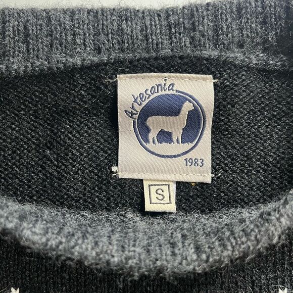 Artesania Alpaca Blend Fair Isle Sweater Handmade In Peru - Picture 5 of 8